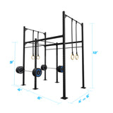 10' Freestanding Builder® Pull Up Rig: Intermediate 2 length and width dimensions