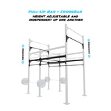 10' Freestanding Builder® Pull Up Rig Pull-Up Bar and Crossbar Adjustability