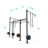 14' Wall-Mount Builder® Pull Up Rig: Intermediate 2 length and width dimensions