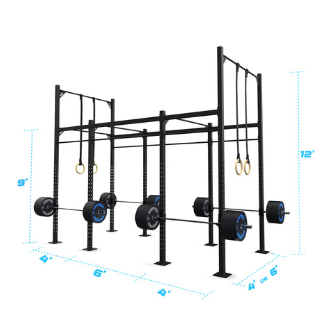 14' Freestanding Builder® Pull Up Rig: Intermediate 2 length and width dimensions