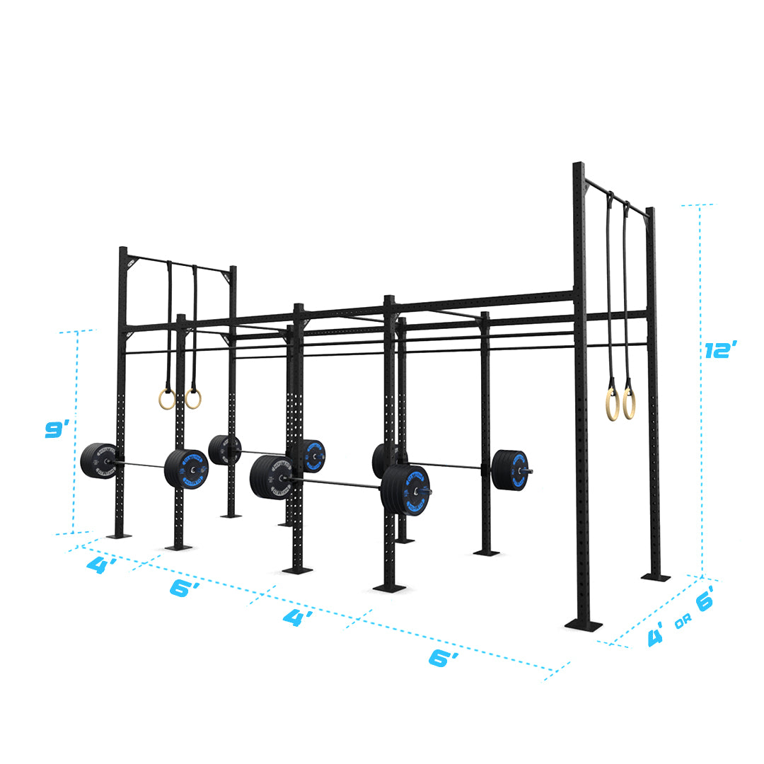 20' Freestanding Builder® Pull Up Rig: Intermediate 2 length and width dimensions