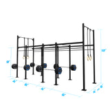 20' Freestanding Builder® Pull Up Rig: Intermediate 2 length and width dimensions