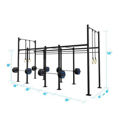 20' Freestanding Builder® Pull Up Rig: Intermediate 2 length and width dimensions