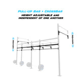 20' Wall-Mount Builder® Pull Up Rig Pull-Up Bar and Crossbar Adjustability
