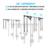 20' Freestanding Builder® Pull Up Rig 12' Upright Features