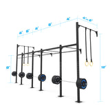 24' Wall-Mount Builder® Pull Up Rig: Intermediate 2 length and width dimensions