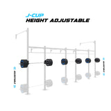 24' Wall-Mount Builder® Pull Up Rig J-Cup adjustability
