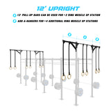 24' Freestanding Builder® Pull Up Rig 12' Upright Features