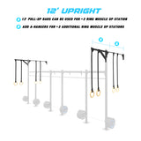 24' Wall-Mount Builder® Pull Up Rig 12' Upright Features
