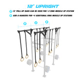 4' Freestanding Builder® Pull Up Rig 12' Upright Features