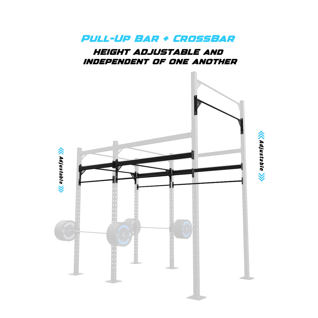 10' Freestanding Builder® Pull Up Rig Pull-Up Bar and Crossbar Adjustability