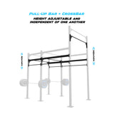 10' Freestanding Builder® Pull Up Rig Pull-Up Bar and Crossbar Adjustability