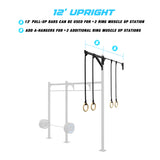 10' Wall-Mount Builder® Pull Up Rig 12' Upright Features
