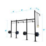 14' Wall-Mount Builder® Pull Up Rig: Intermediate 3 length and width dimensions