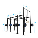 14' Freestanding Builder® Pull Up Rig: Intermediate 3 length and width dimensions