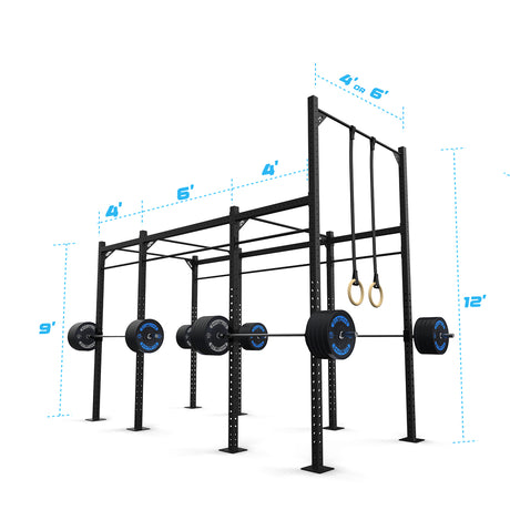 14' Freestanding Builder® Pull Up Rig: Intermediate 3 length and width dimensions