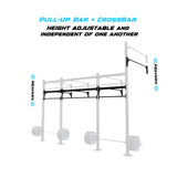 14' Wall-Mount Builder® Pull Up Rig Pull-Up Bar and Crossbar Adjustability
