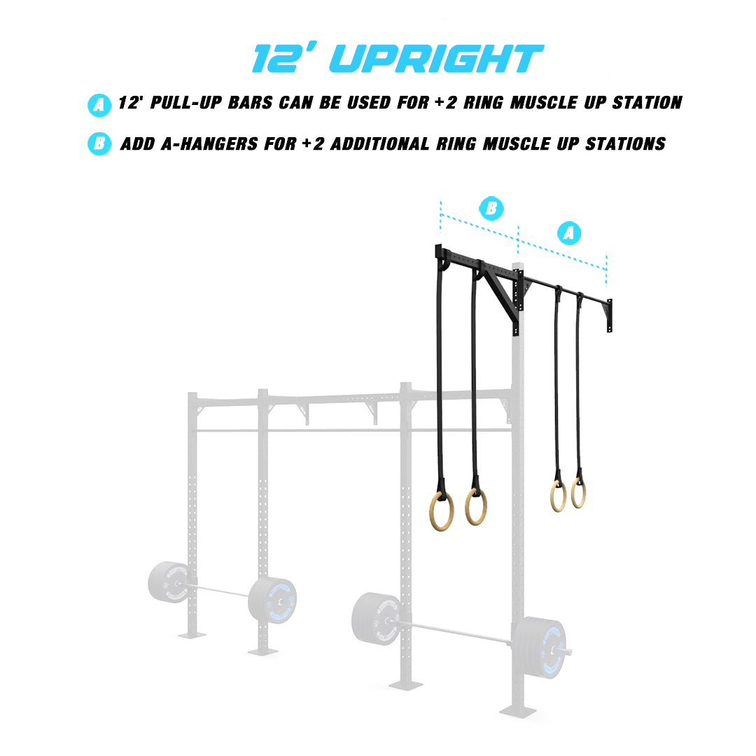 14' Wall-Mount Builder® Pull Up Rig 12' Upright Features
