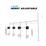 20' Wall-Mount Builder® Pull Up Rig J-Cup adjustability
