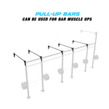 24' Wall-Mount Builder® Pull Up Rig Pull up Bar functions

