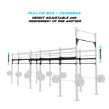 24' Freestanding Builder® Pull Up Rig Pull-Up Bar and Crossbar Adjustability