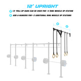 24' Wall-Mount Builder® Pull Up Rig 12' Upright Features
