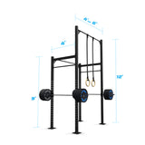 Powder-Coated Backyard Builder® RMU Pull Up Rig length and width dimensions