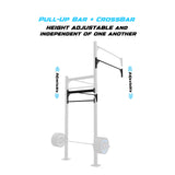 4' Wall-Mount Builder® Pull Up Rig Pull-Up Bar and Crossbar Adjustability
