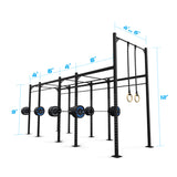 20' Freestanding Builder® Pull Up Rig: Intermediate 3 length and width dimensions