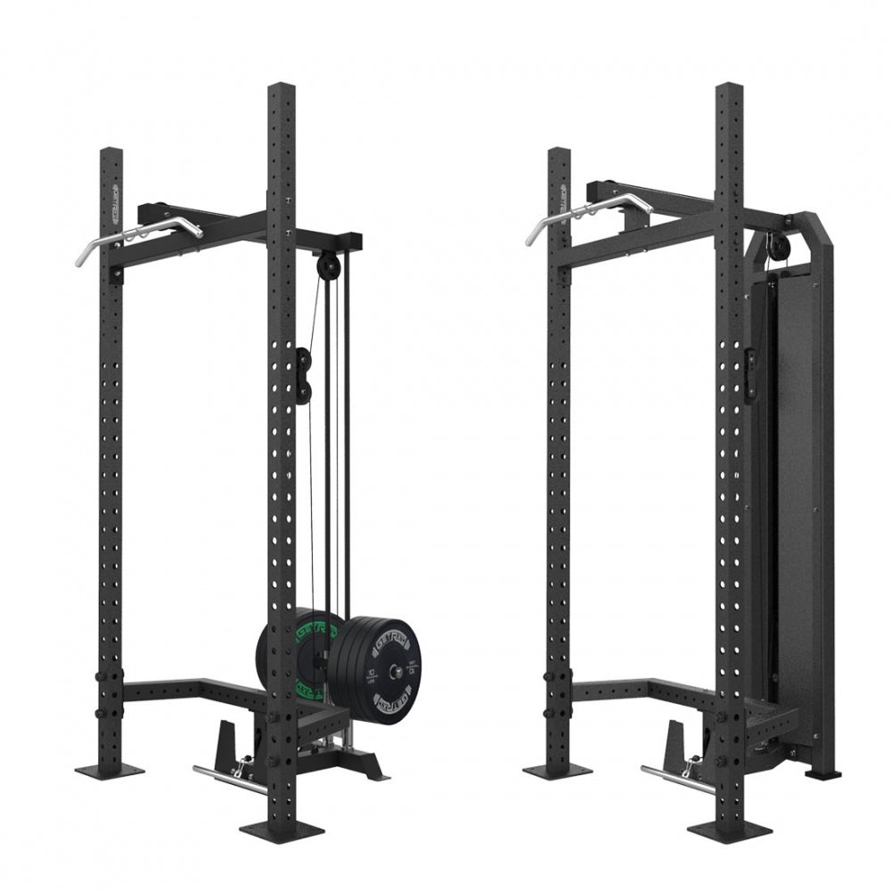 HRHL-400 Builder® Half Rack with Lat Pulldown and Low Row Attachment