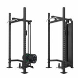 HRHL-400 Builder® Half Rack with Lat Pulldown and Low Row Attachment