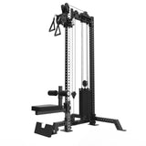 added lat pull and low row