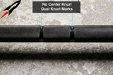 Consistent Well Crafted Knurl features dual knurl marks and no center knurl