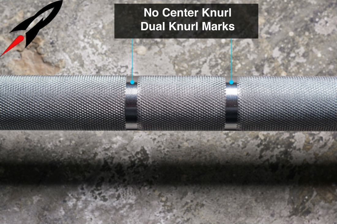 Consistent Well Crafted Knurl features dual knurl marks and no center knurl