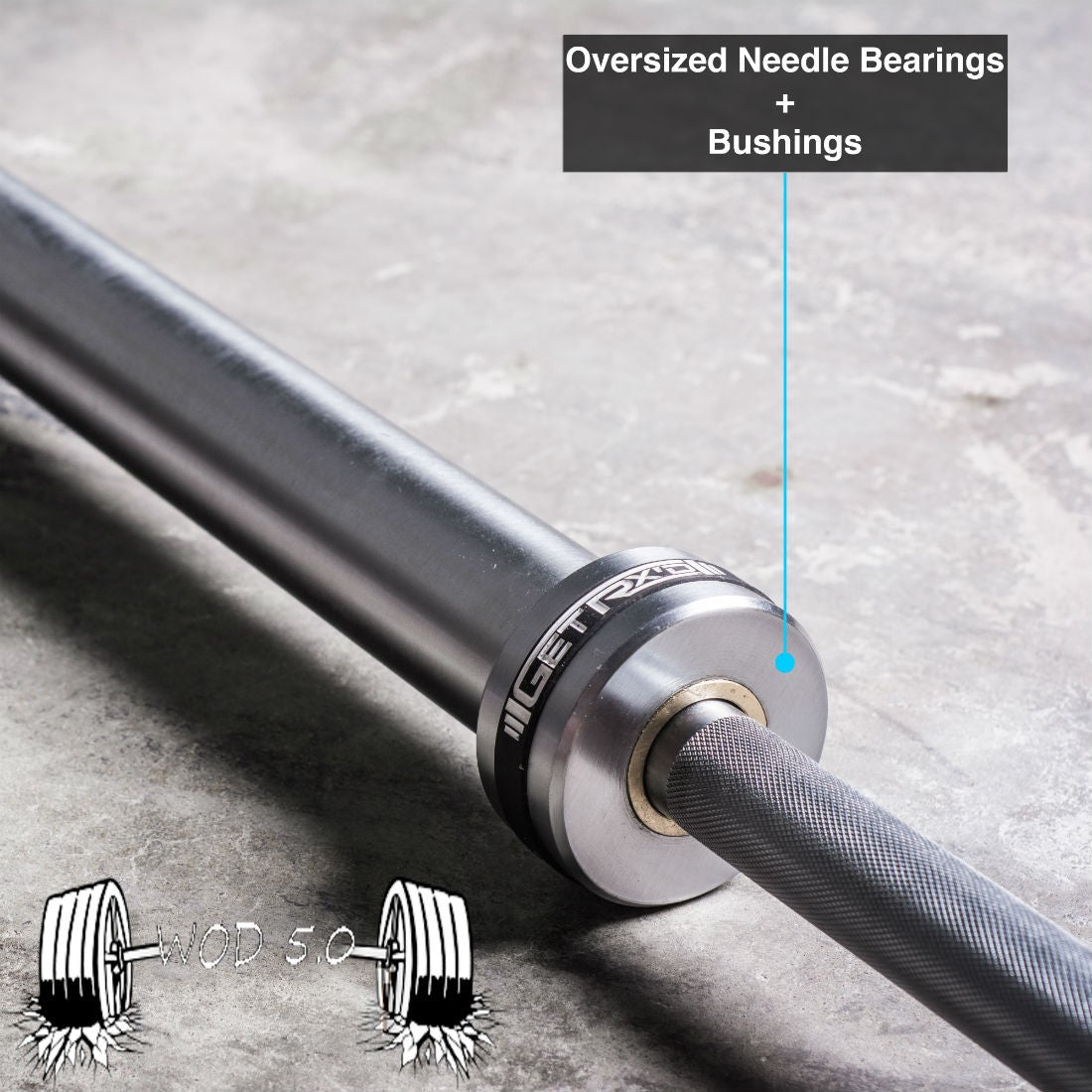 2 Needle Bearings + 2 Oversized, Oil-Impregnated Bushings in the collars