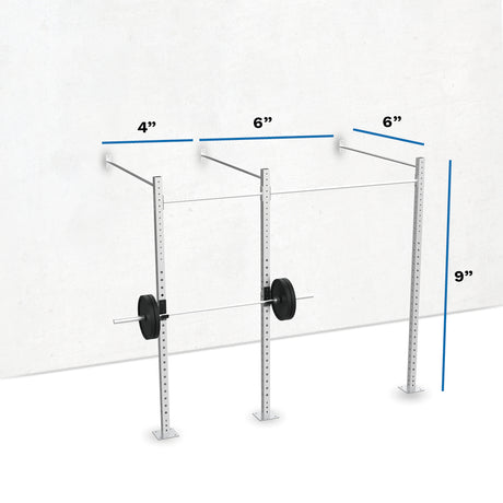 Convert to 10' Length x 6' Depth: Add additional 6' Length x 6' Depth Add-On Section to the starting 4' x 6' Depth Wall-Mount Section