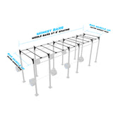 24' Freestanding Builder® Pull Up Rig Monkey bar middle spacing