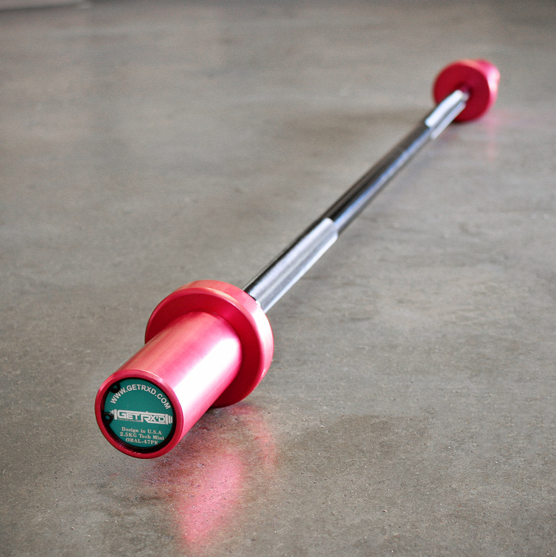 2.5 KG Mini Lifter Bar: Black Handle / Pink Sleeve