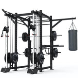 Possible Rack configurations with FT-PL-1000, power rack, and other accessories