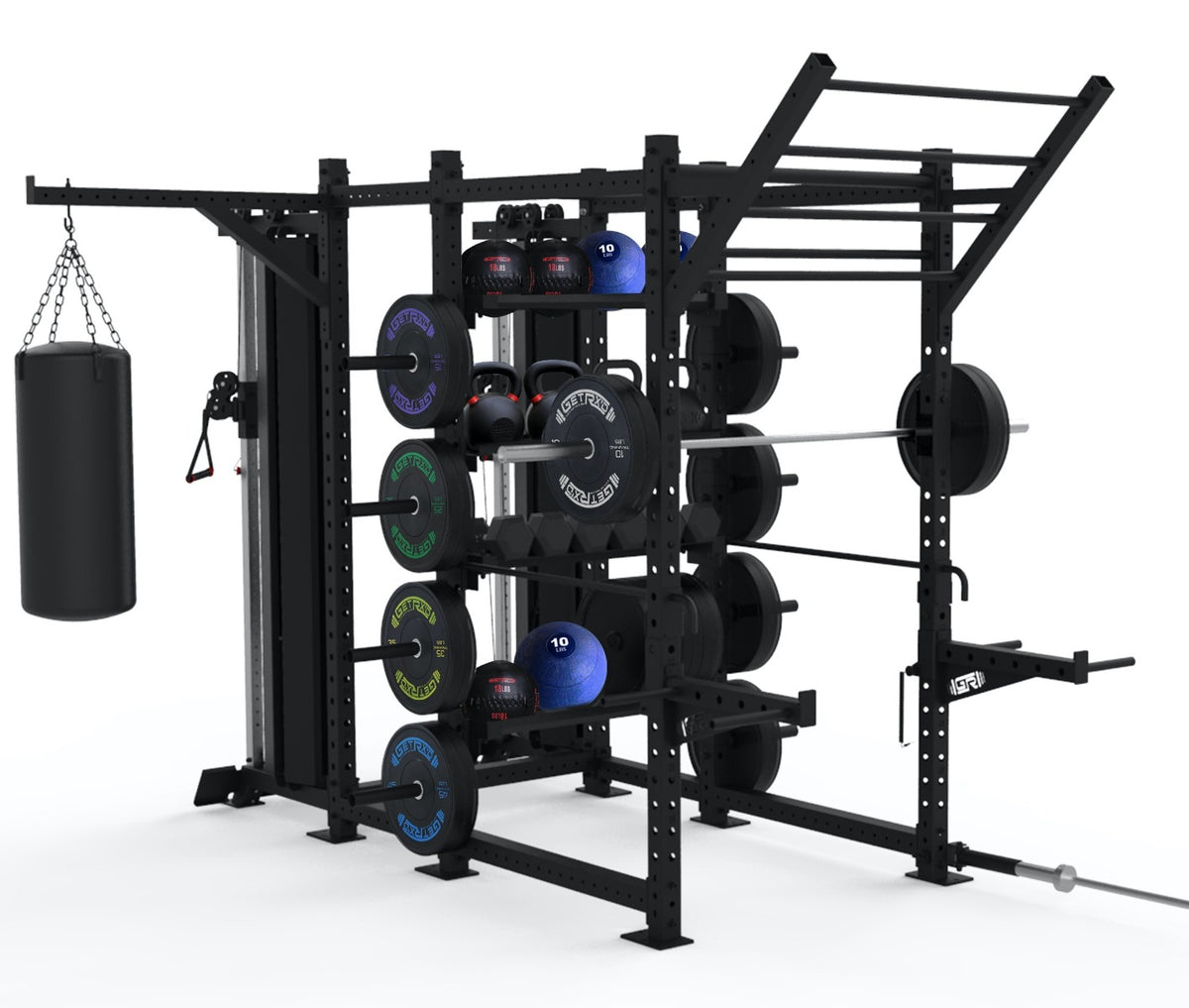 Possible Rack configurations with FT-SC-2000, power rack, and other accessories