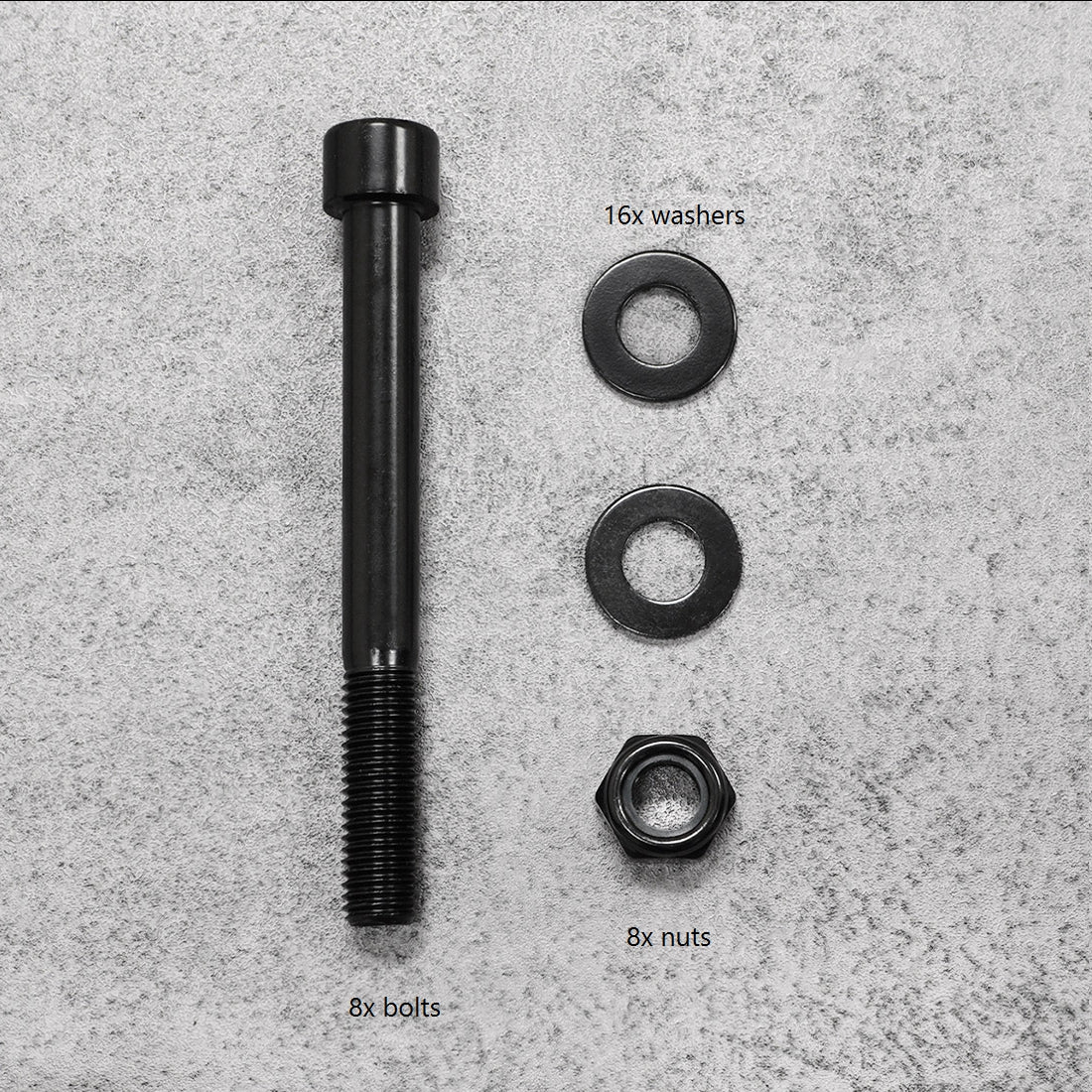 PT-CF-MB-Hardware: Set of CF-MB hardware: 8x bolts M12*110, 16x washer M12, 8x nut M12