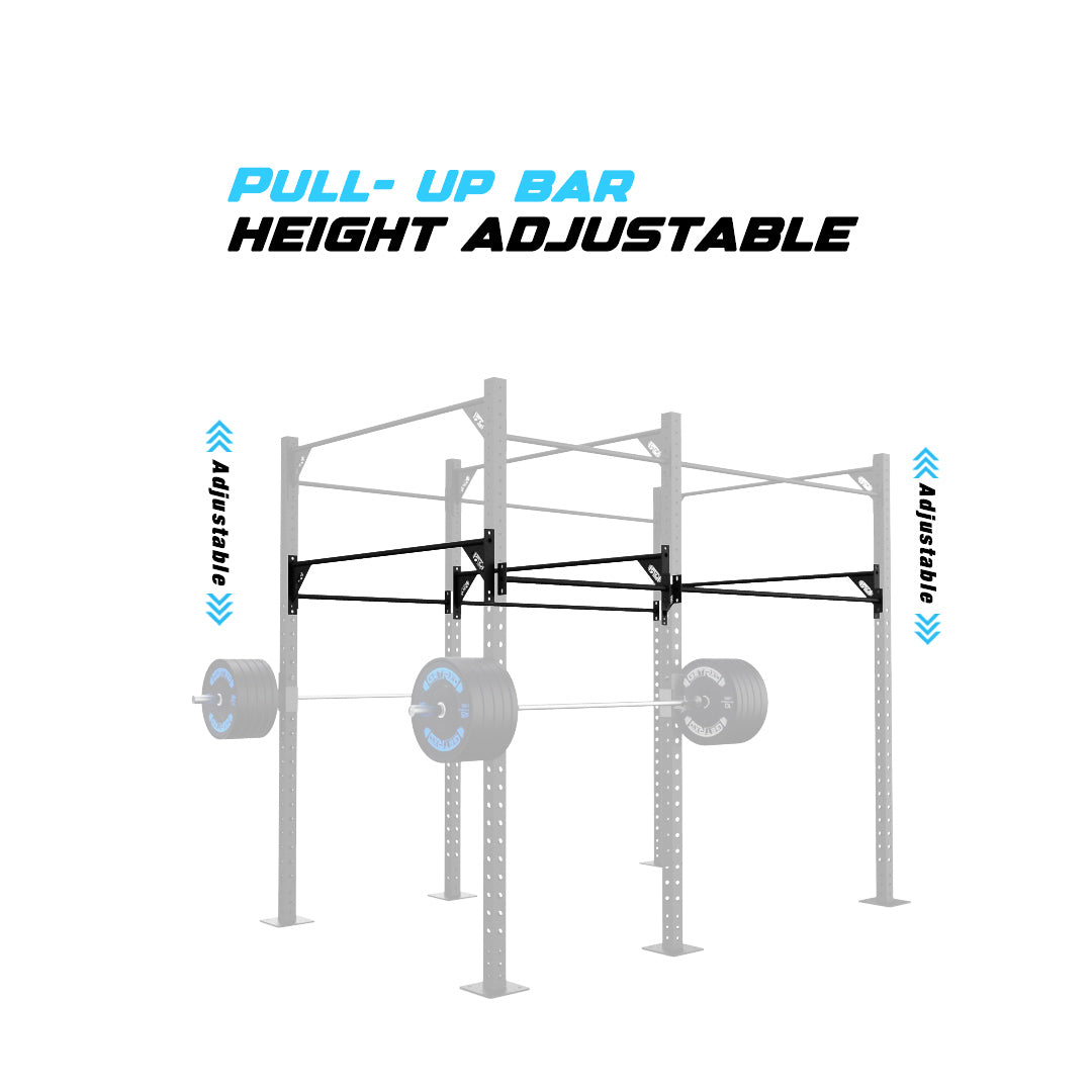 10' Freestanding Builder® Pull Up Rig Pull-Up Bar Adjustability