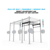 14' Freestanding Builder® Pull Up Rig Pull-Up Bar, Crossbar and Monkey Bar Adjustability
