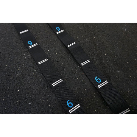 Double-stitched height markings