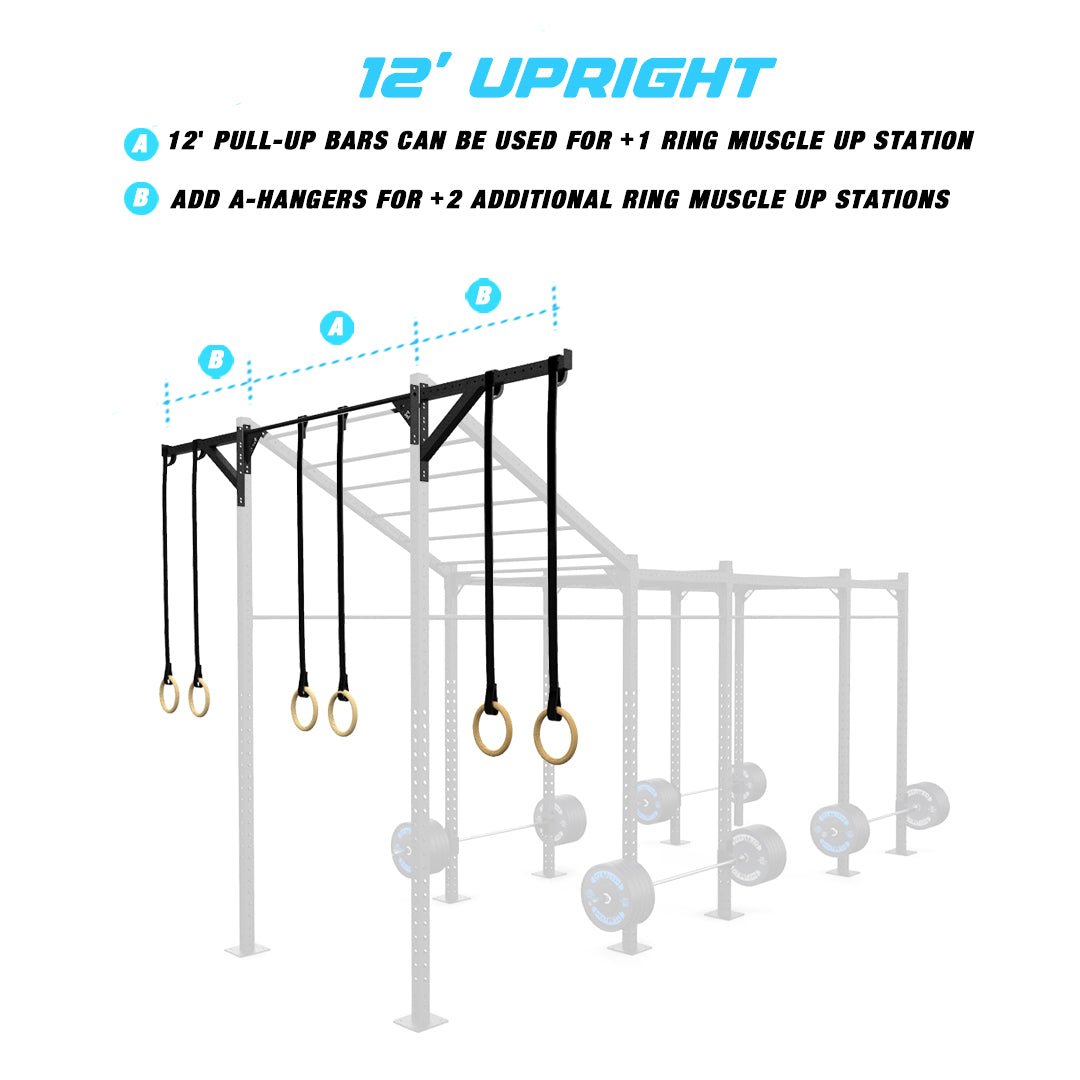 20' Freestanding Builder® Pull Up Rig 12' Upright Features
