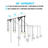 20' Freestanding Builder® Pull Up Rig 12' Upright Features
