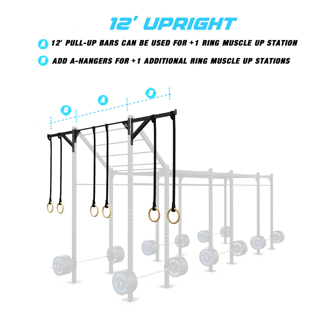 24' Freestanding Builder® Pull Up Rig 12' Upright Features
