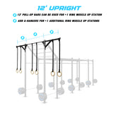 24' Freestanding Builder® Pull Up Rig 12' Upright Features
