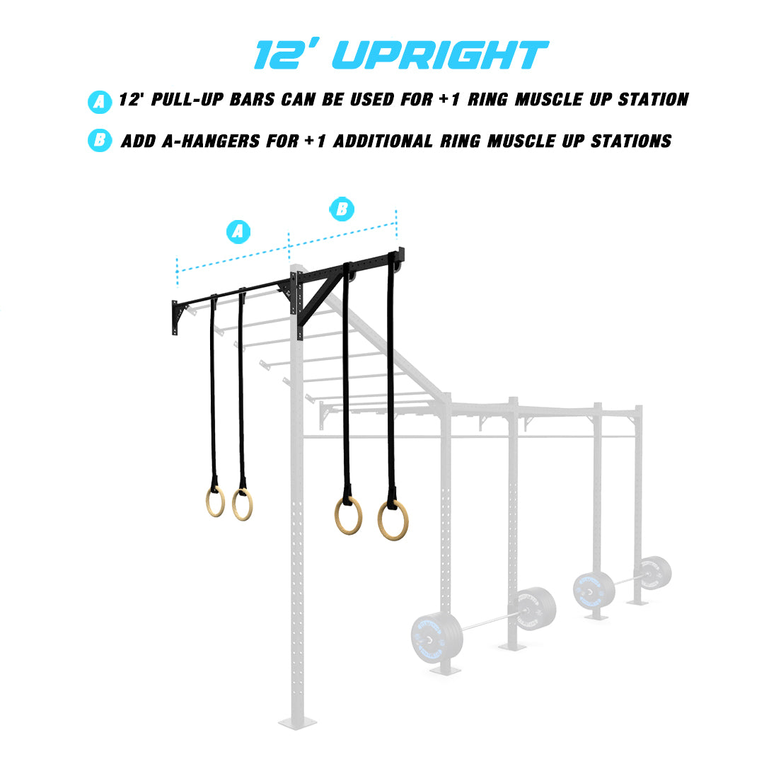 20' Wall-Mount Builder® Pull Up Rig 12' Upright Features
