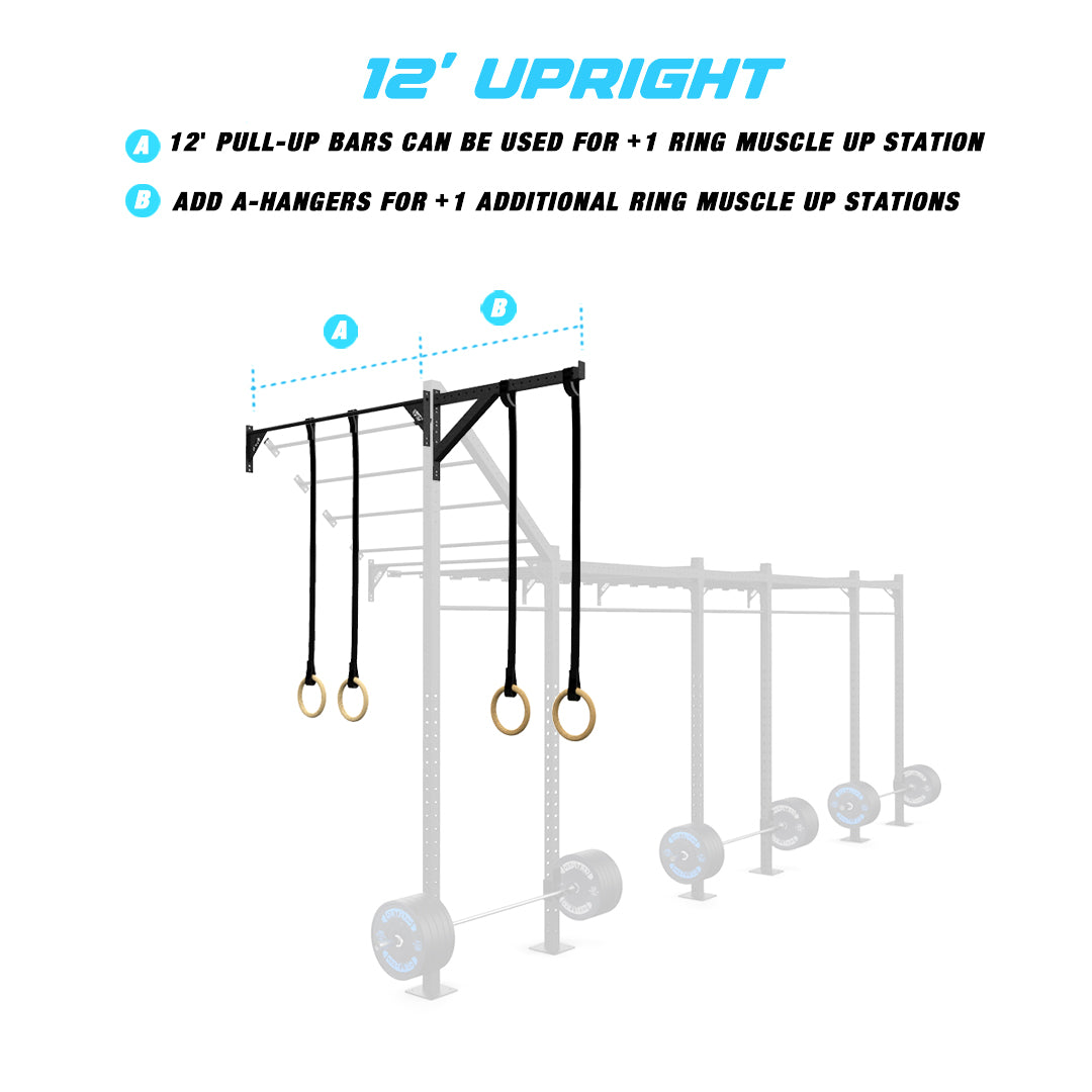 24' Wall-Mount Builder® Pull Up Rig 12' Upright Features

